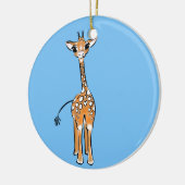 zeichnend niedliche Giraffe, Safaritiere Keramikornament (Links)