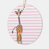 zeichnend niedliche Giraffe, Safaritiere Keramikornament (Links)