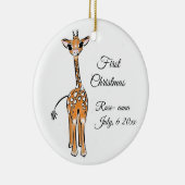 zeichnend niedliche Giraffe, Safaritiere Keramikornament (Rechts)