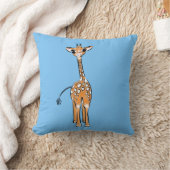 zeichnend niedliche Giraffe, Safaritiere Kissen (Decke)