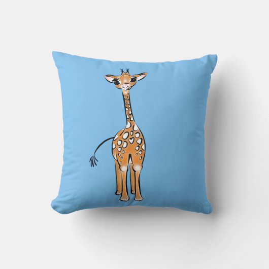 zeichnend niedliche Giraffe, Safaritiere Kissen (Vorderseite)