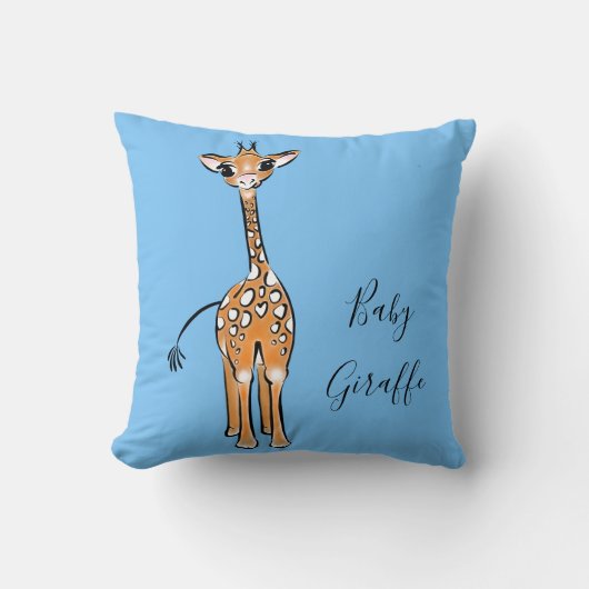 zeichnend niedliche Giraffe, Safaritiere Kissen (Vorderseite)