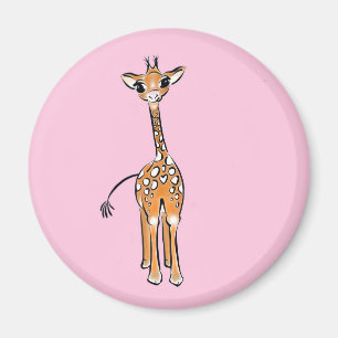 zeichnend niedliche Giraffe, Safaritiere Magnet