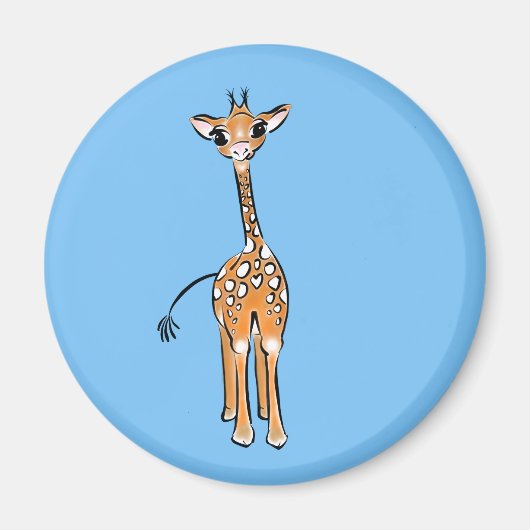 zeichnend niedliche Giraffe, Safaritiere Magnet (Vorne)