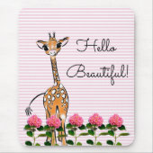 zeichnend niedliche Giraffe, Safaritiere Mousepad (Vorne)