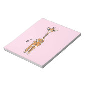 zeichnend niedliche Giraffe, Safaritiere Notizblock (Rotiert)