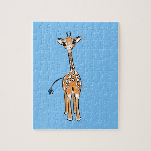 zeichnend niedliche Giraffe, Safaritiere Puzzle (Vertikal)