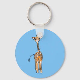 zeichnend niedliche Giraffe, Safaritiere Schlüsselanhänger