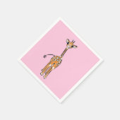 zeichnend niedliche Giraffe, Safaritiere Serviette (Ecke)