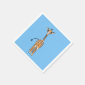 zeichnend niedliche Giraffe, Safaritiere Serviette (Ecke)