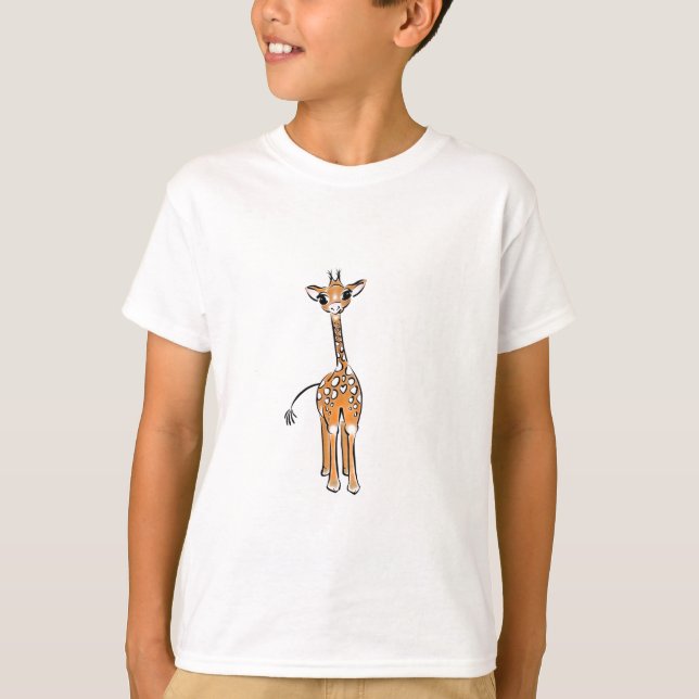 zeichnend niedliche Giraffe, Safaritiere T-Shirt (Vorderseite)
