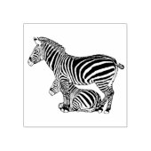 Zeichnend niedliche Zebra- und Foallinie Gummistempel (Prägung)