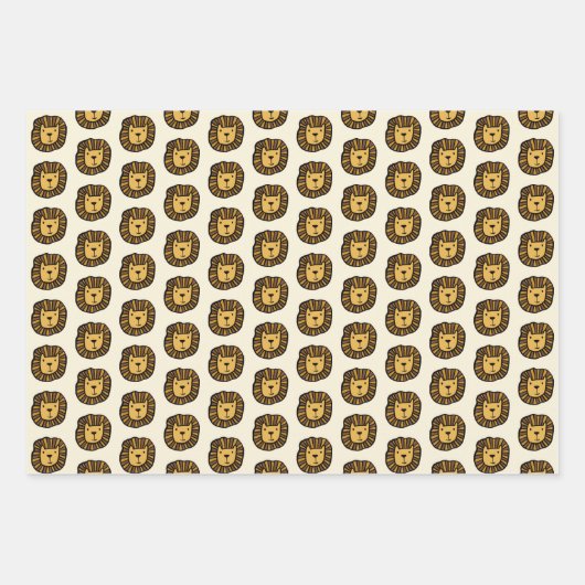 zeichnend niedlicher Löwe Geschenkpapier Set (Vorderseite 2)