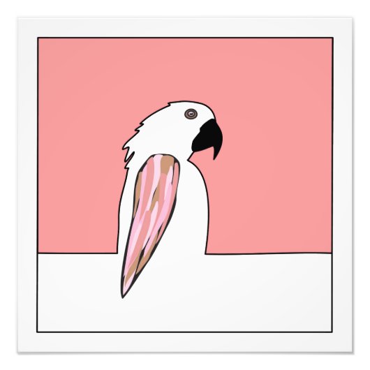 Zeichnend Papageienlinie Fotodruck (Vorne)