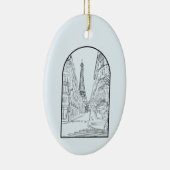 Zeichnend Paris, Frankreich Keramik Ornament (Rechts)