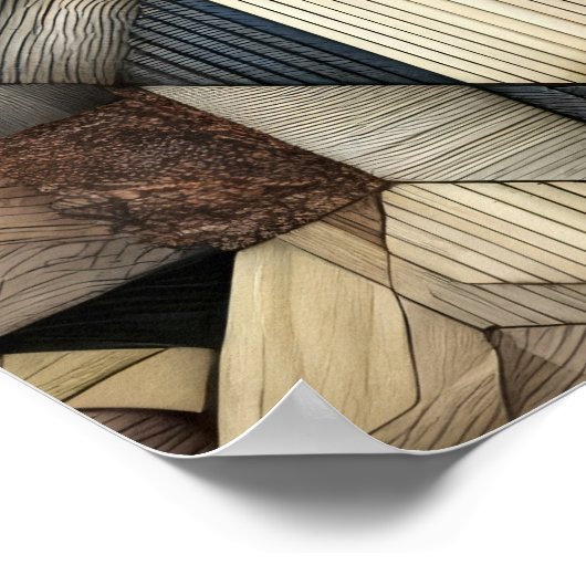 Zeichnend Pastel Abstrakt Modernes Design Poster (Ecke)