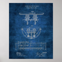 Zeichnend Patent für Rudersitze der Muschel Poster