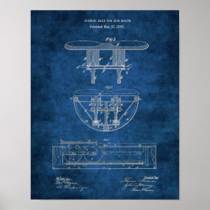 Zeichnend Patent für Rudersitze der Muschel Poster