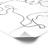 Zeichnend Pferdelinie Fotodruck (Ecke)