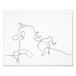 Zeichnend Pferdelinie Fotodruck