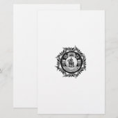 Zeichnend Pferdereiter Briefpapier (Vorne/Hinten)