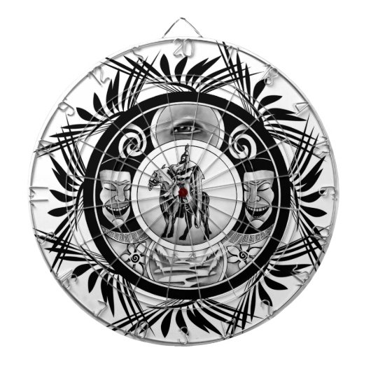 Zeichnend Pferdereiter Dartscheibe (vorne)
