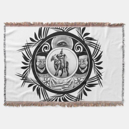 Zeichnend Pferdereiter Decke (Vorderseite)