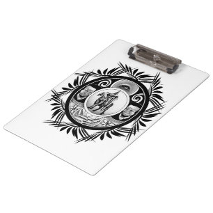 Zeichnend Pferdereiter Klemmbrett