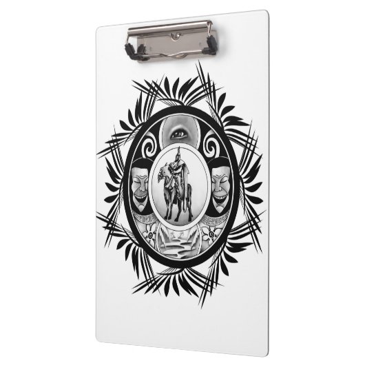 Zeichnend Pferdereiter Klemmbrett (Links)