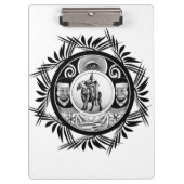 Zeichnend Pferdereiter Klemmbrett (Vorderseite)