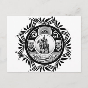 Zeichnend Pferdereiter Postkarte