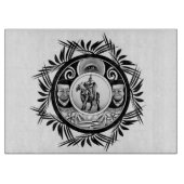 Zeichnend Pferdereiter Schneidebrett (Vorderseite)