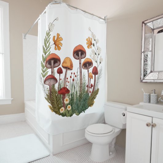 Zeichnend Pilz Duschvorhang (Beispiel)