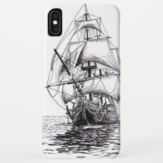 Zeichnend Piratenschiff Case-Mate iPhone Hülle (Rückseite)