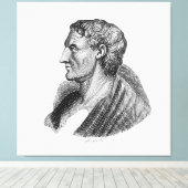 Zeichnend Portrait des griechischen Philosophen Ar Leinwanddruck (Insitu (Holzboden))