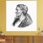 Zeichnend Portrait des griechischen Philosophen Ar Leinwanddruck (Insitu (Wohnzimmer))