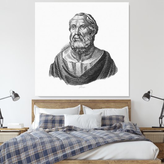 Zeichnend Portrait des griechischen Philosophen Pl Leinwanddruck (Insitu (Schlafzimmer))