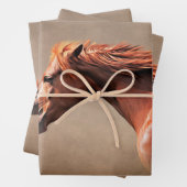 Zeichnend Porträtpferd Geschenkpapier Set (Beispiel)