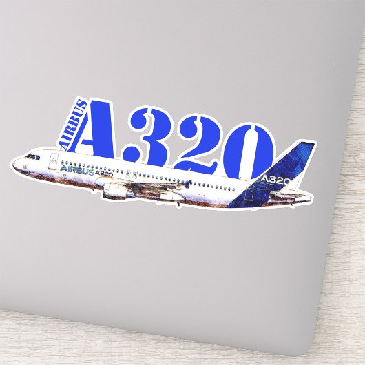Zeichnend Profil des Flugzeugs A320 Aufkleber