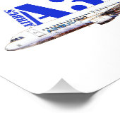 Zeichnend Profil des Flugzeugs A320 Fotodruck (Ecke)