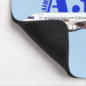 Zeichnend Profil des Flugzeugs A320 Mousepad (Ecke)