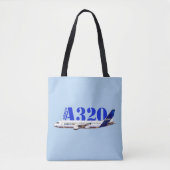 Zeichnend Profil des Flugzeugs A320 Tasche (Vorderseite)