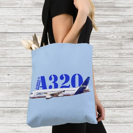Zeichnend Profil des Flugzeugs A320 Tasche