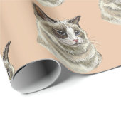 Zeichnend Ragdoll-Katze Geschenkpapier (Rolleneckpunkt)