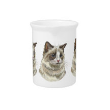 Zeichnend Ragdoll-Katze