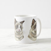 Zeichnend Ragdoll-Katze Kaffeetasse (VorderseiteRechts)