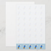 Zeichnend Rakete Briefpapier (Vorne/Hinten)