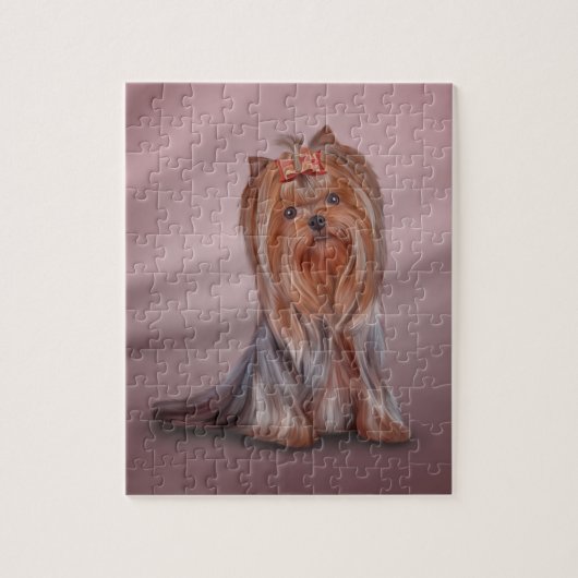 Zeichnend Rasse Yorkshire Terrier Hund Puzzle (Vertikal)