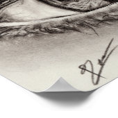 Zeichnend Reflektion des Auges Poster (Ecke)