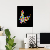 Zeichnend Regenbogenflügel von LeeMarie Poster (Heimbüro)